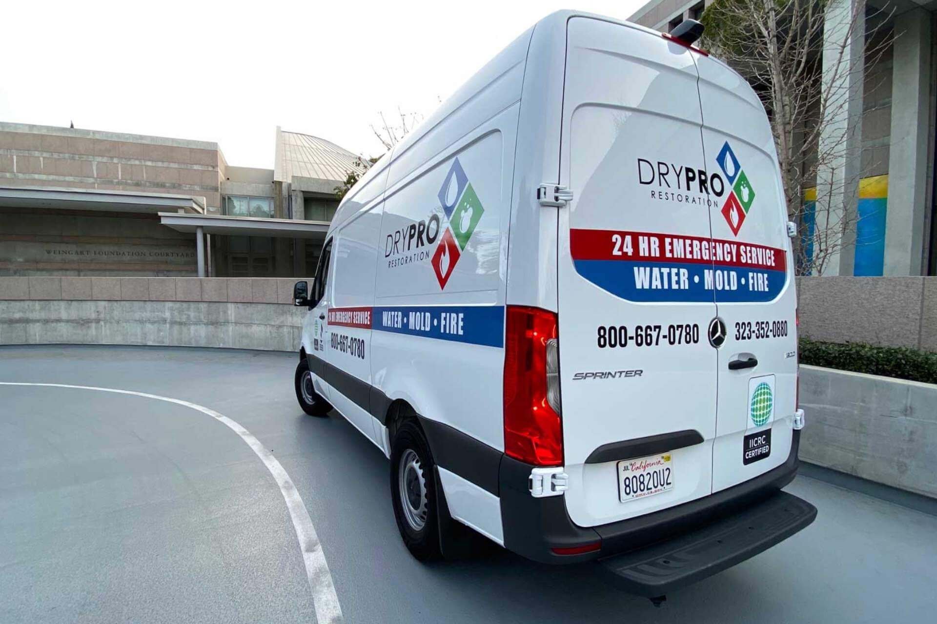 drypro restoration van - 24 hour emergency